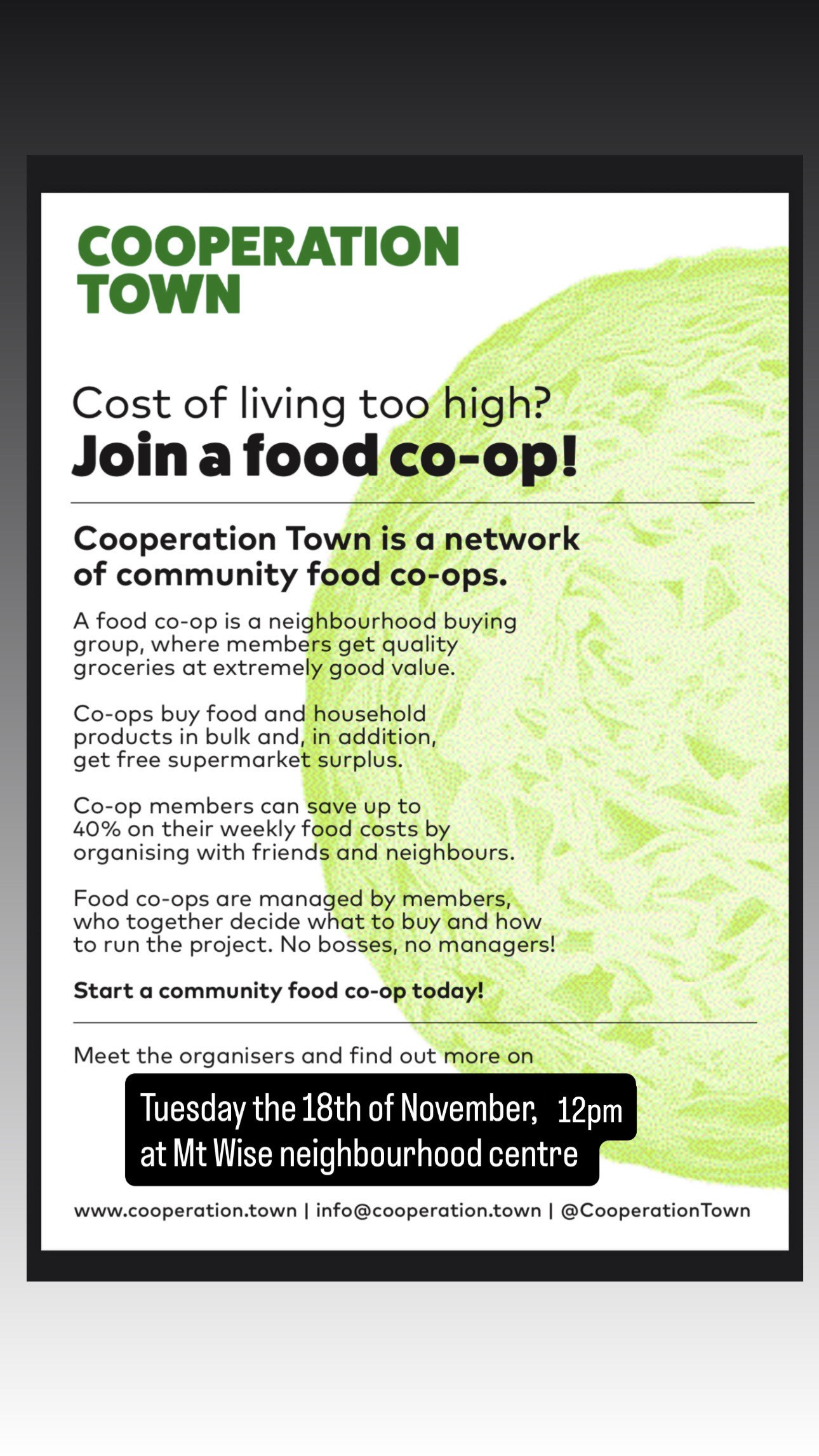 Food Co-Op poster
